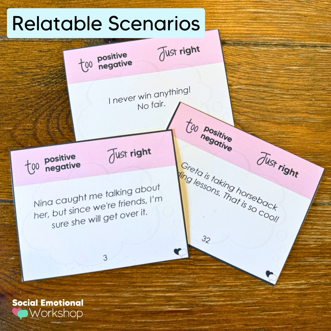 Negative and Positive Thinking Sort - CBT Counseling Activity for Positive Self Talk