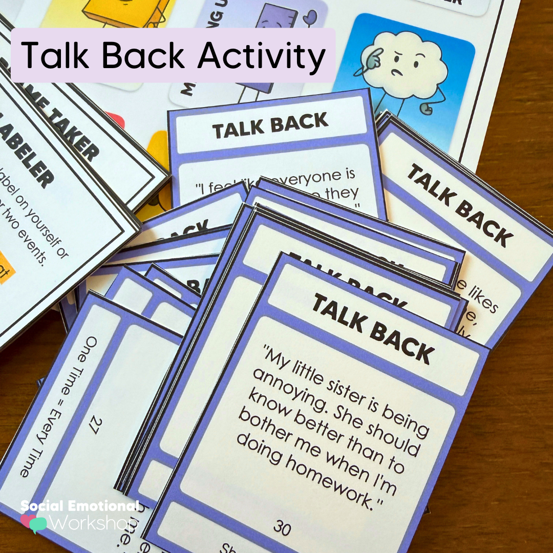 Changing Negative Thoughts CBT Activities | Thoughts on Trial + Talk Back