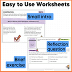 Teamwork: Cooperation, Playing Fair, Listening, Taking Turns - SEL Worksheets