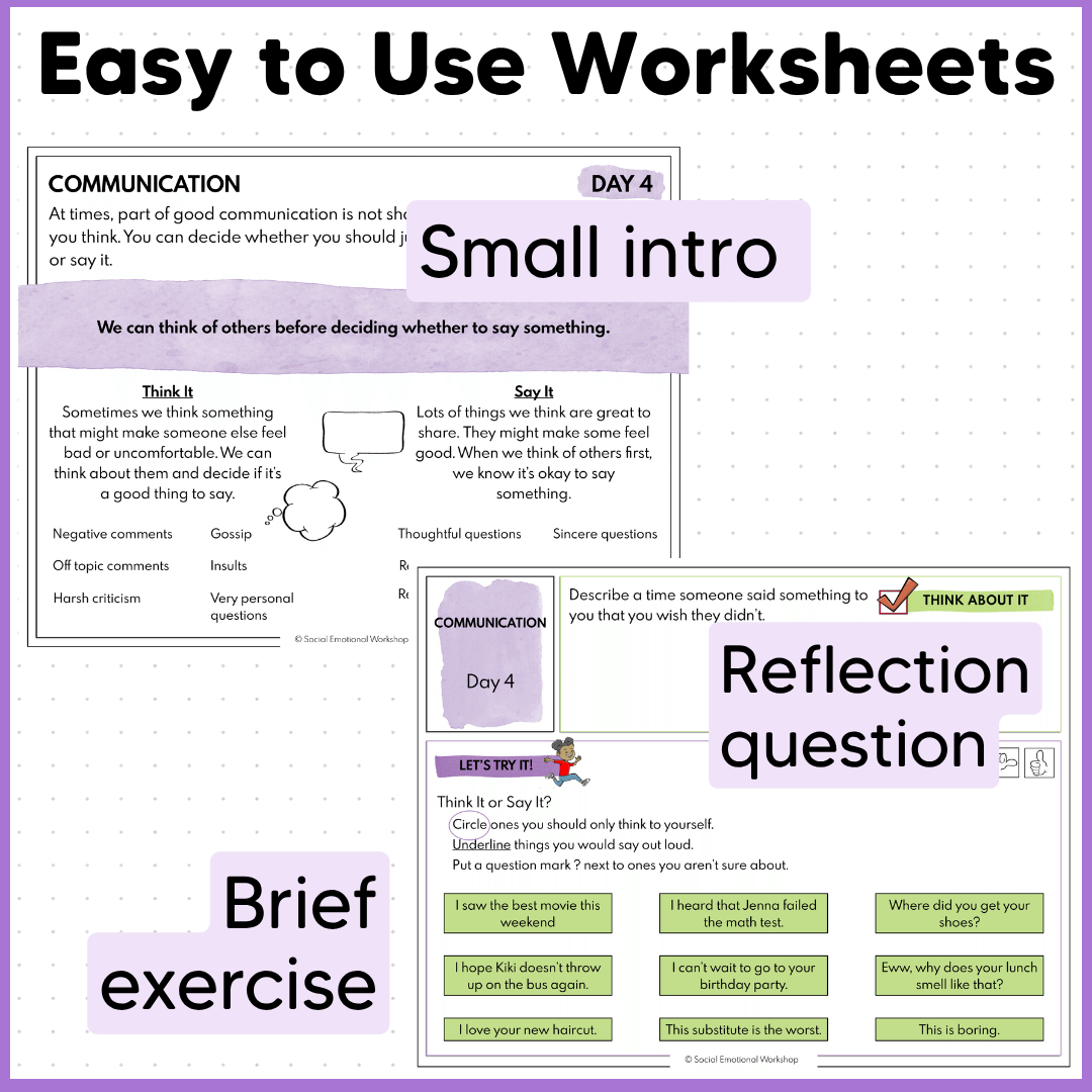 Assertive Communication Skills & SEL Worksheets | Social Skills Activities