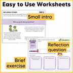 Including Others, Being Kind, Community - SEL Worksheets