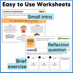 Choices & Consequences Lessons - Making Good Choices Activities - SEL Worksheets