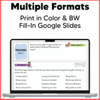 Recognize Stress & Triggers - Quick SEL Worksheets - Low Prep