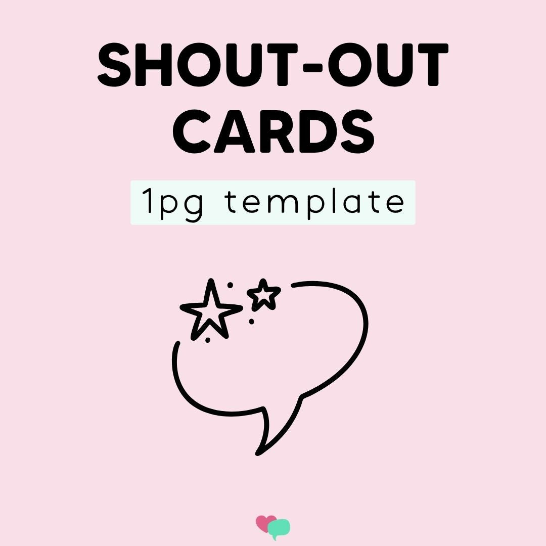 Shout-Out Card Template