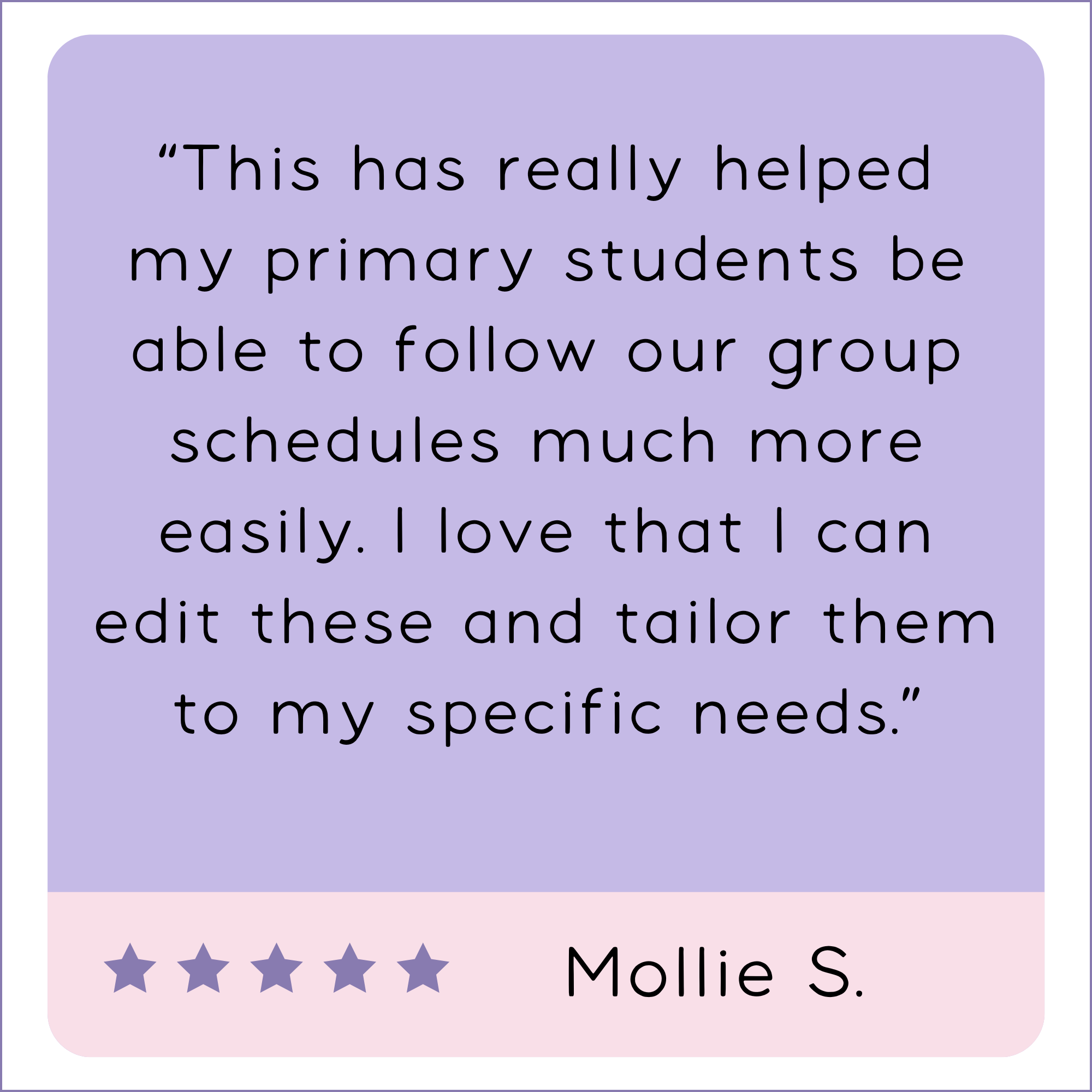 Visual Schedule for Individual or Group Counseling Routines