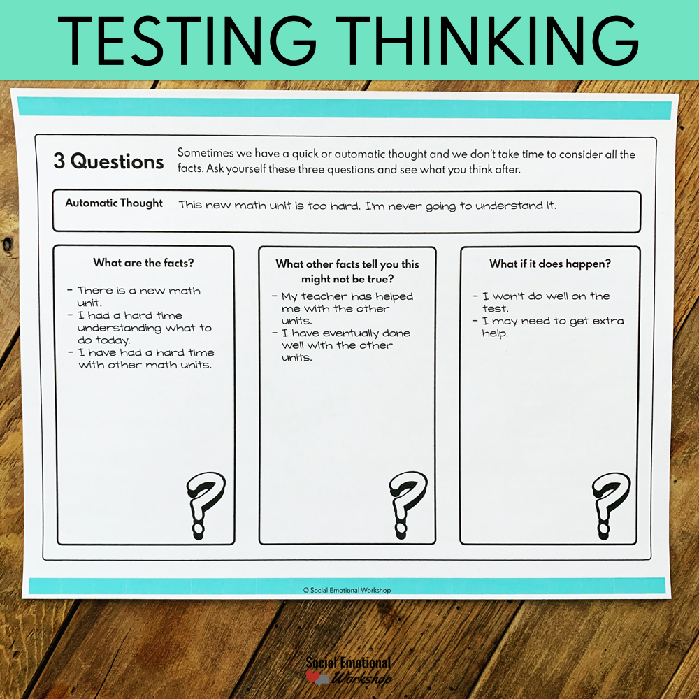 CBT Worksheets for School Counseling