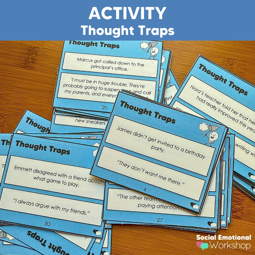 Negative Thinking Counseling Activities | CBT Cognitive Distortions & Reframing Automatic Negative Thoughts