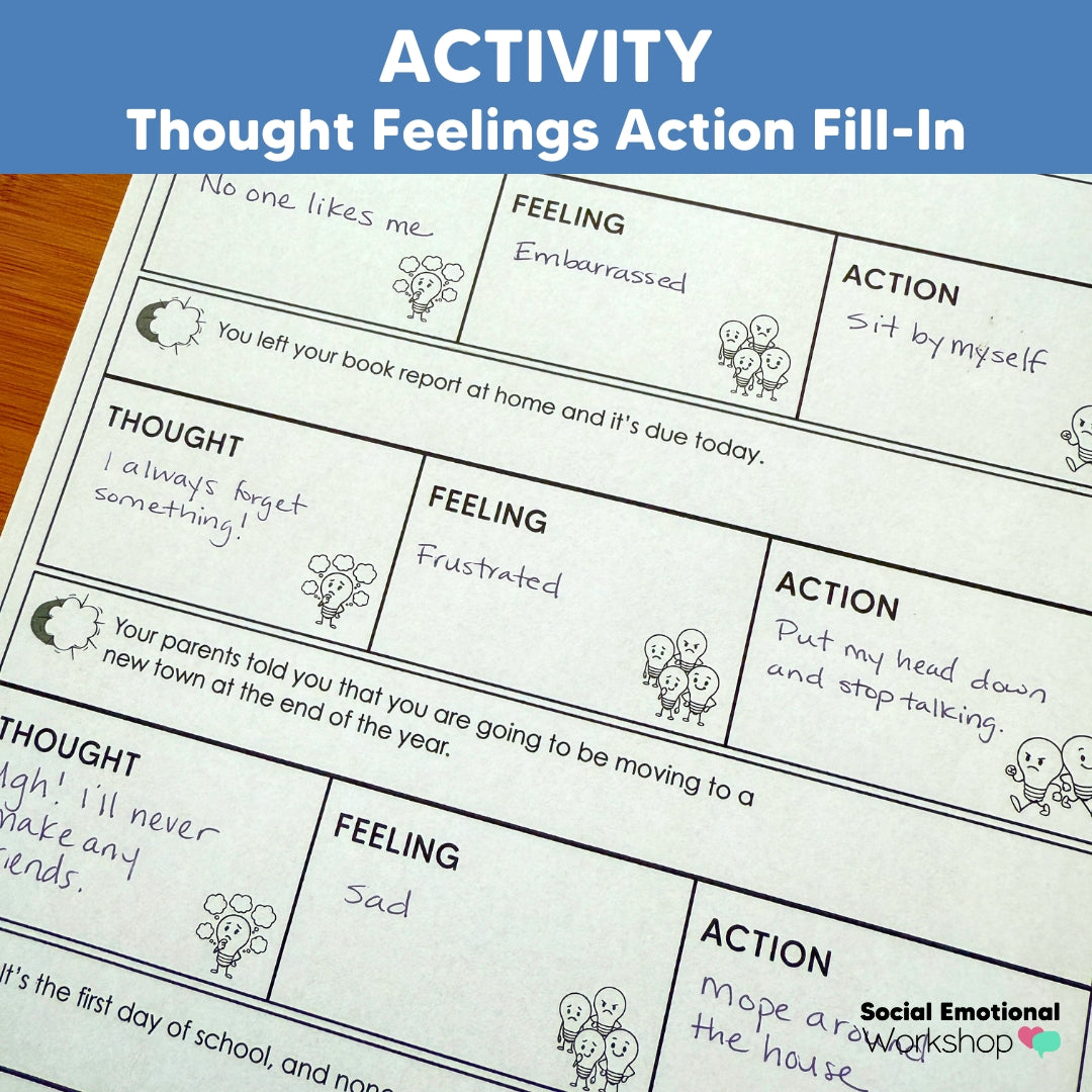 Negative Thinking Counseling Activities | CBT Cognitive Distortions & Reframing Automatic Negative Thoughts