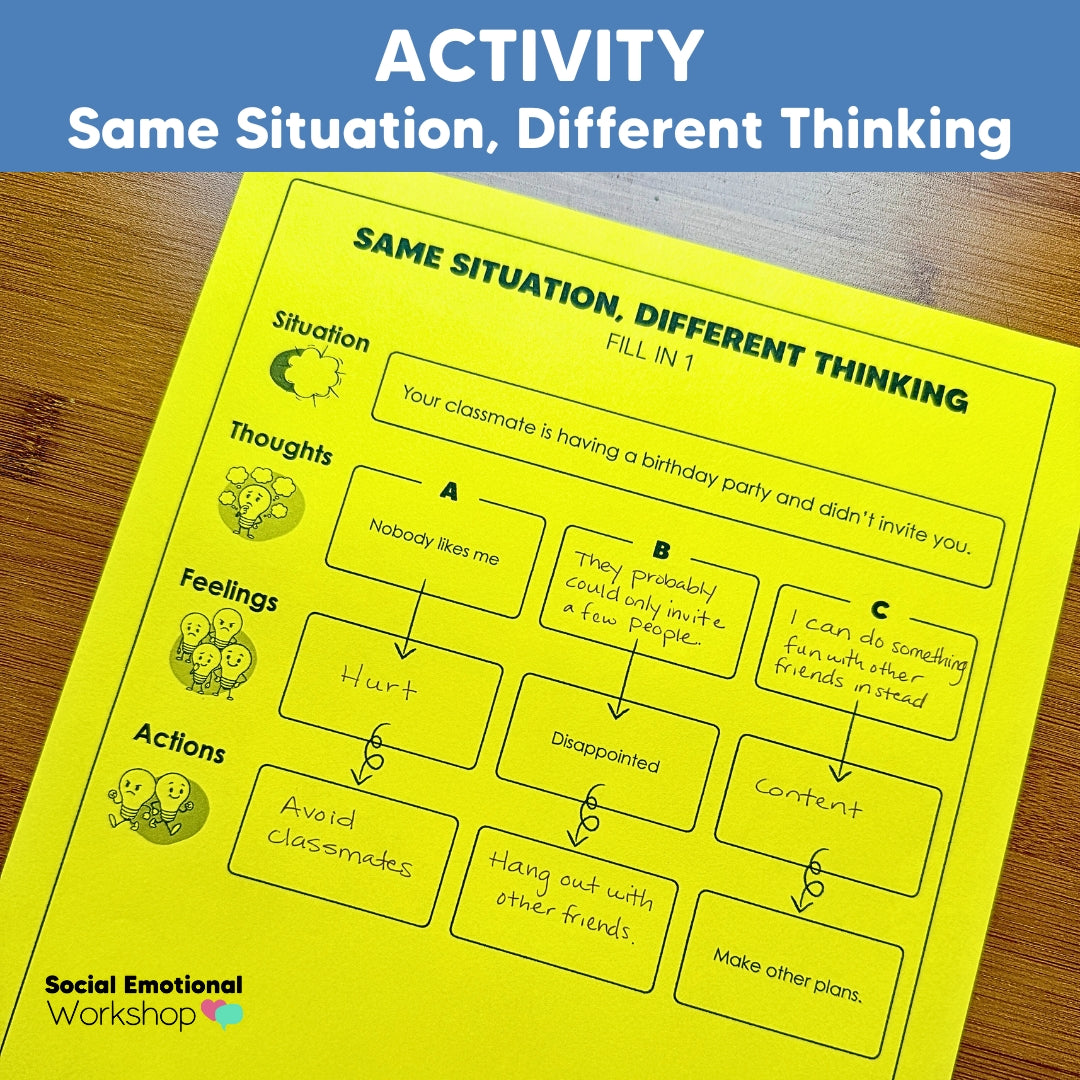 Negative Thinking Counseling Activities | CBT Cognitive Distortions & Reframing Automatic Negative Thoughts