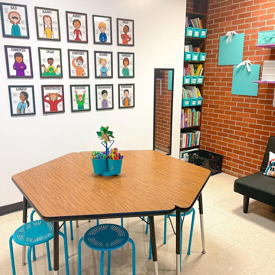 Feelings Posters, Cards, Charts, Worksheets | Identifying Emotions Activities and Office Decor