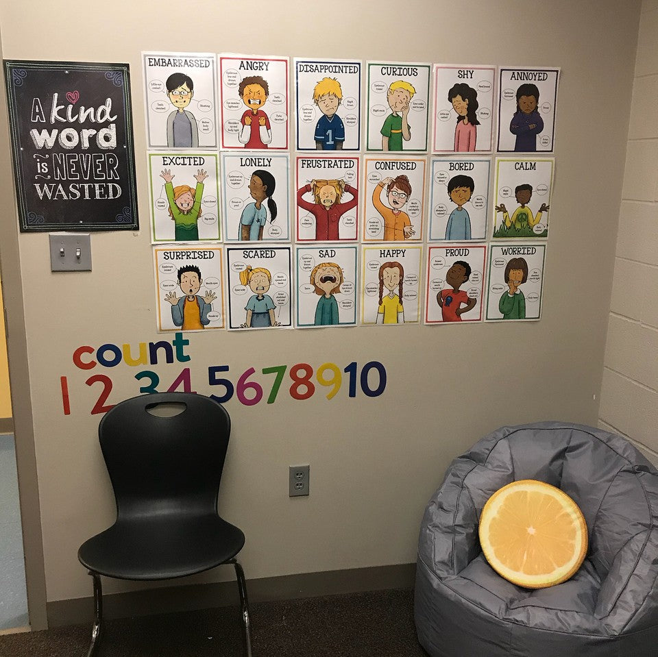 Feelings Posters, Cards, Charts, Worksheets | Identifying Emotions Activities and Office Decor