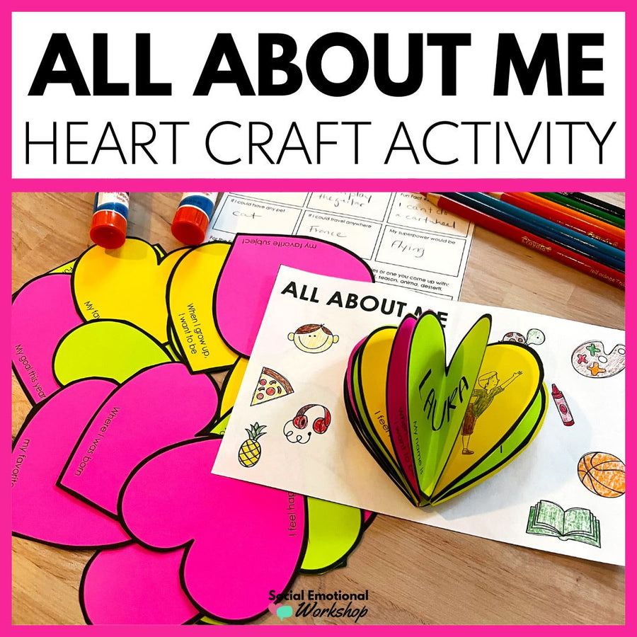 All About Me Craft Activity for Small Groups and Back to School Media Social Emotional Workshop