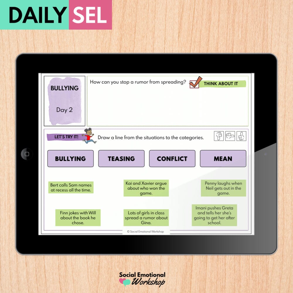 Bullying - SEL Activities for Distance Learning Media Social Emotional Workshop