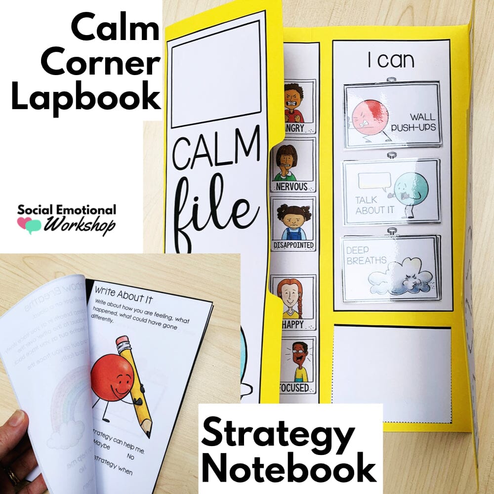 Calm Down Corner Bundle - Customizable Classroom Tools for Self Regulation Media Social Emotional Workshop
