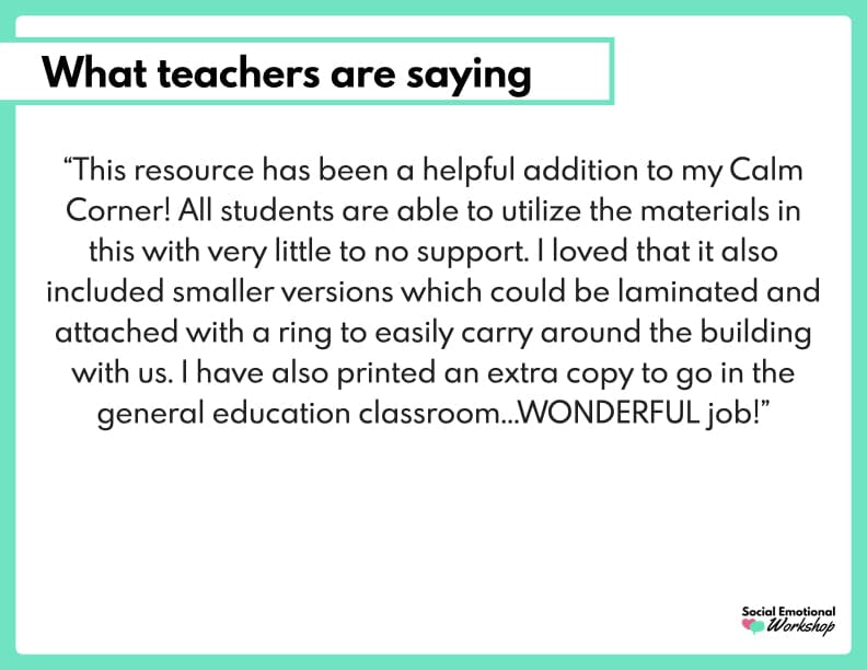 Calm Down Corner Bundle - Customizable Classroom Tools for Self Regulation Media Social Emotional Workshop