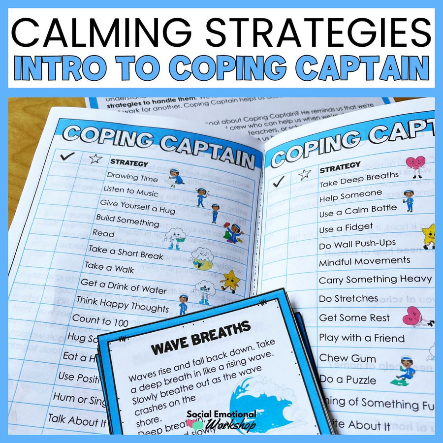 Calming Strategies Freebie Counseling Activities | Coping Captain Helper Squad Social Emotional Workshop