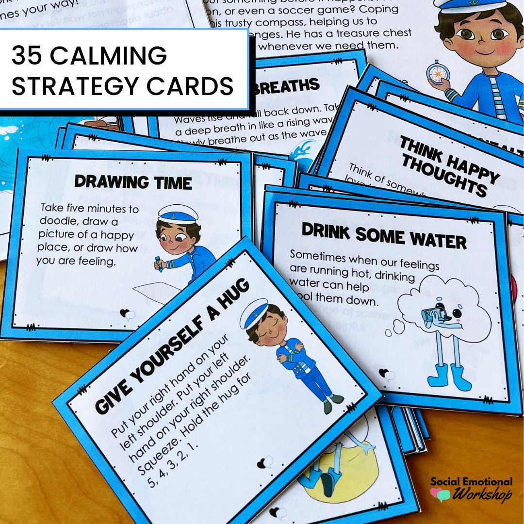 Calming Strategies Freebie Counseling Activities | Coping Captain Helper Squad Social Emotional Workshop