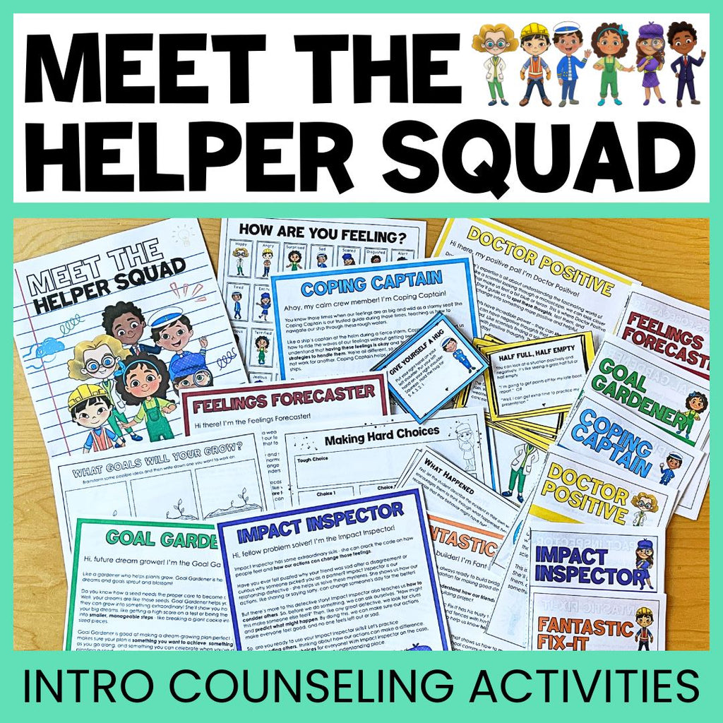 CBT-Based Counseling Activities for Self-Regulation & Social Skills | Intro to the Helper Squad Series Social Emotional Workshop