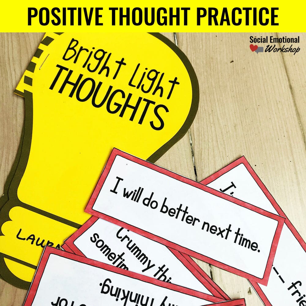 Challenging Negative Thinking Activities for Positive Self Talk Media Social Emotional Workshop