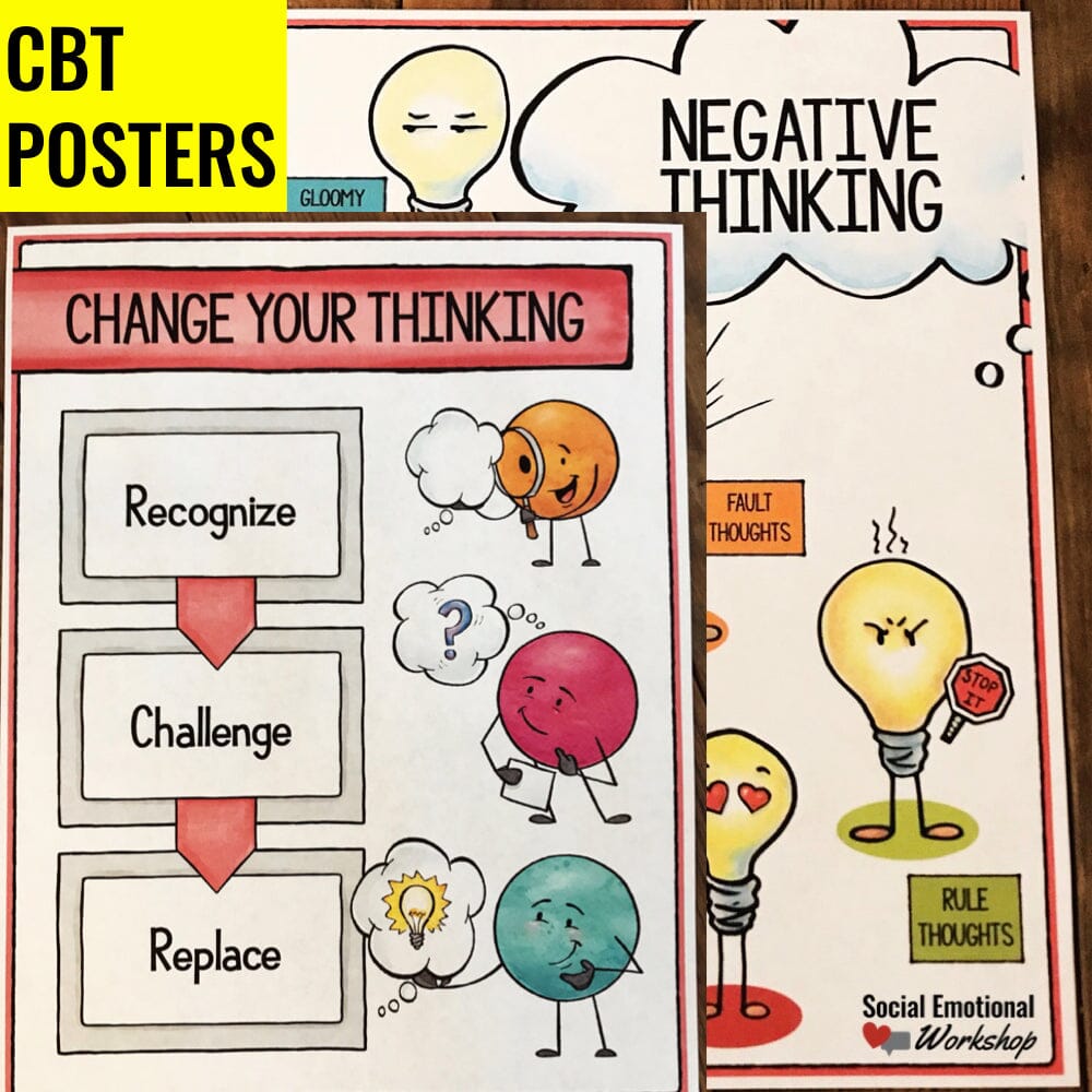 Challenging Negative Thinking Activities for Positive Self Talk Media Social Emotional Workshop