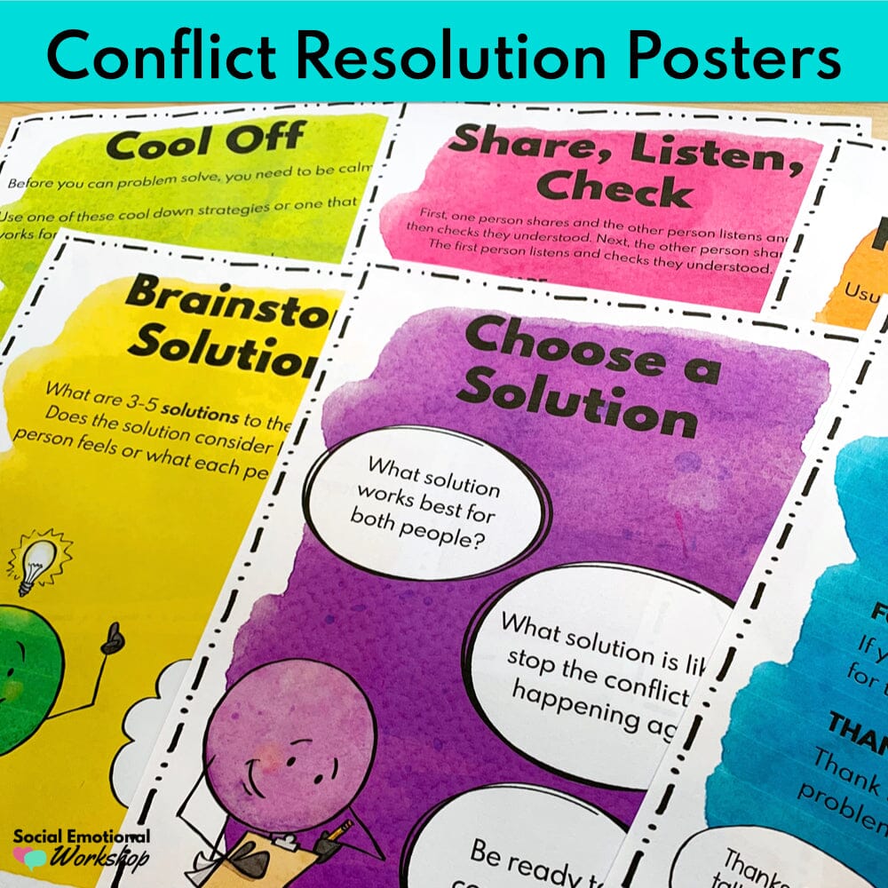 Problem Solving Conflicts Conflict Resolution: 6 Step Problem Solving for the Classroom β Social ...