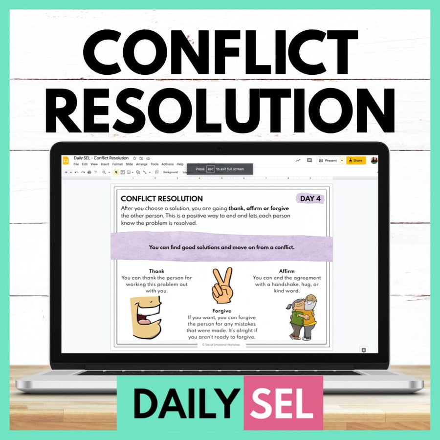 Conflict Resolution Lessons & Worksheets - Social Skills Activities Media Social Emotional Workshop