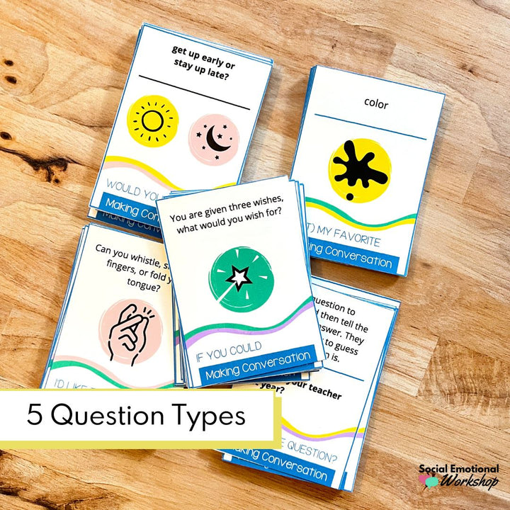 Conversation Starter Cards for Elementary and Middle School Media Social Emotional Workshop