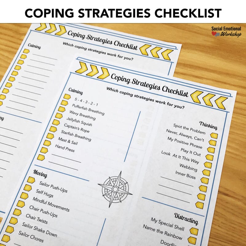Coping Skills Activities and Workbook Media Social Emotional Workshop