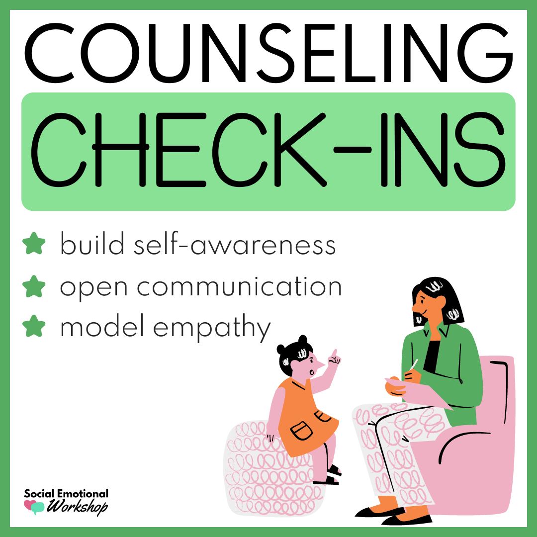 Counseling Check-In Sheets and Activities for Individual and Group Counseling Counseling Activities Social Emotional Workshop