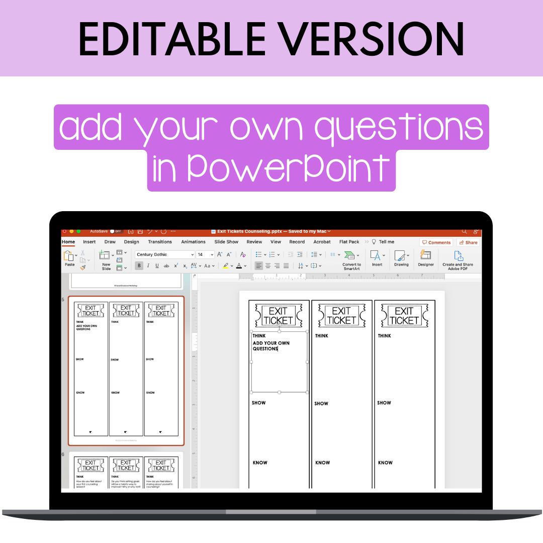 Counseling Exit Tickets for Individual and Group Counseling | Editable Counseling Activities Social Emotional Workshop