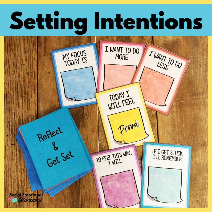 Daily Intentions Cards for Student Goal Setting Media Social Emotional Workshop