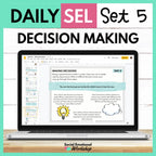 Daily SEL Activities for Responsible Decision Making - Set 5 - SEL Distance Learning Media Social Emotional Workshop