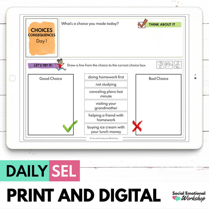 Daily SEL Activities for Self Management - Set 2 - SEL Distance Learning Media Social Emotional Workshop