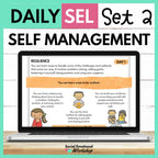 Daily SEL Activities for Self Management - Set 2 - SEL Distance Learning Media Social Emotional Workshop