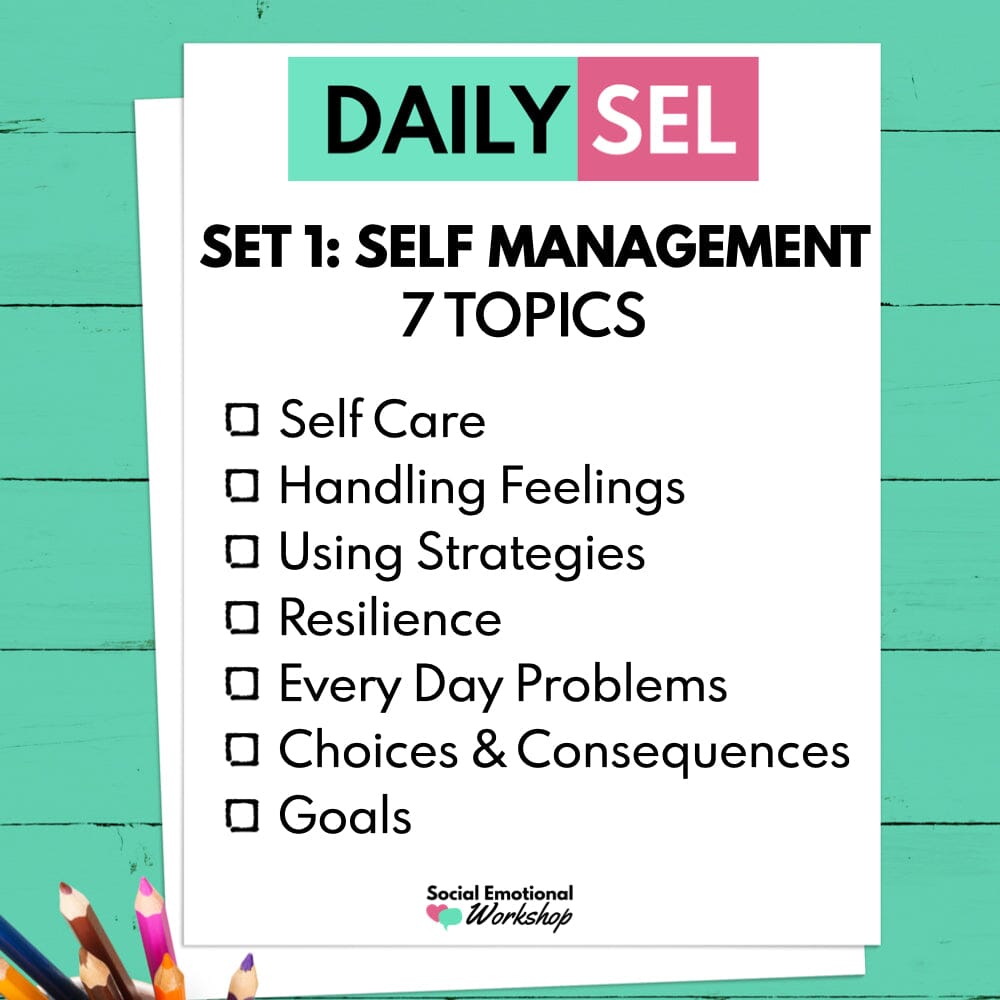 Daily SEL Activities for Self Management - Set 2 - SEL Distance Learning Media Social Emotional Workshop
