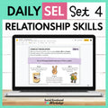 Daily Social Emotional Learning Activities - Set 4 - Relationship Skills Media Social Emotional Workshop