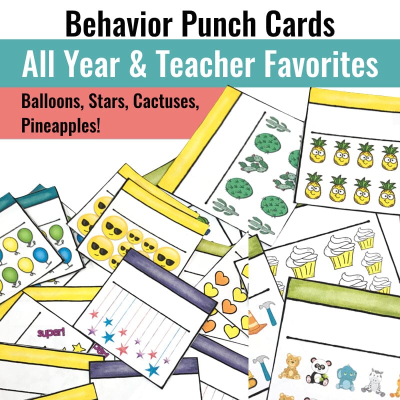 Editable Behavior Punch Cards for Classroom Management