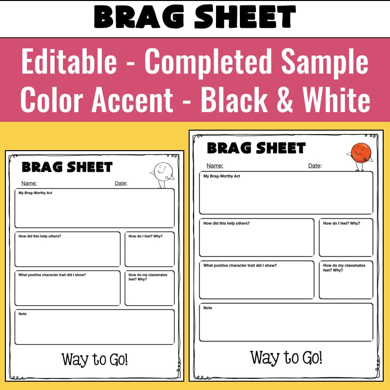 Editable Think Sheets for Positive and Negative Behaviors Media Social Emotional Workshop