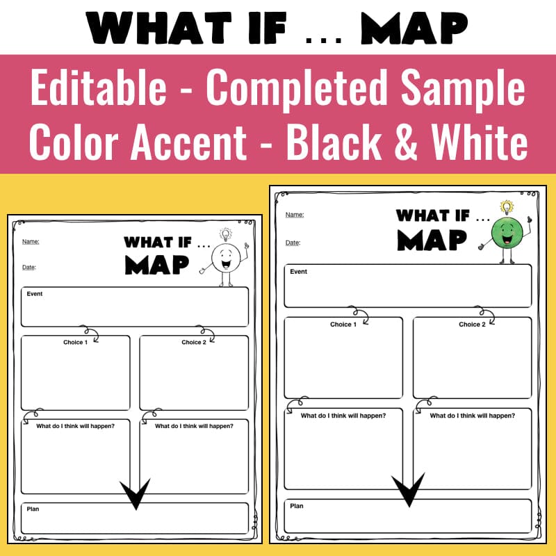 Editable Think Sheets for Positive and Negative Behaviors Media Social Emotional Workshop