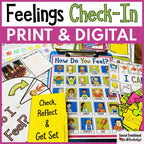 Feelings Check-In and Feelings Posters for Counseling and SEL Media Social Emotional Workshop