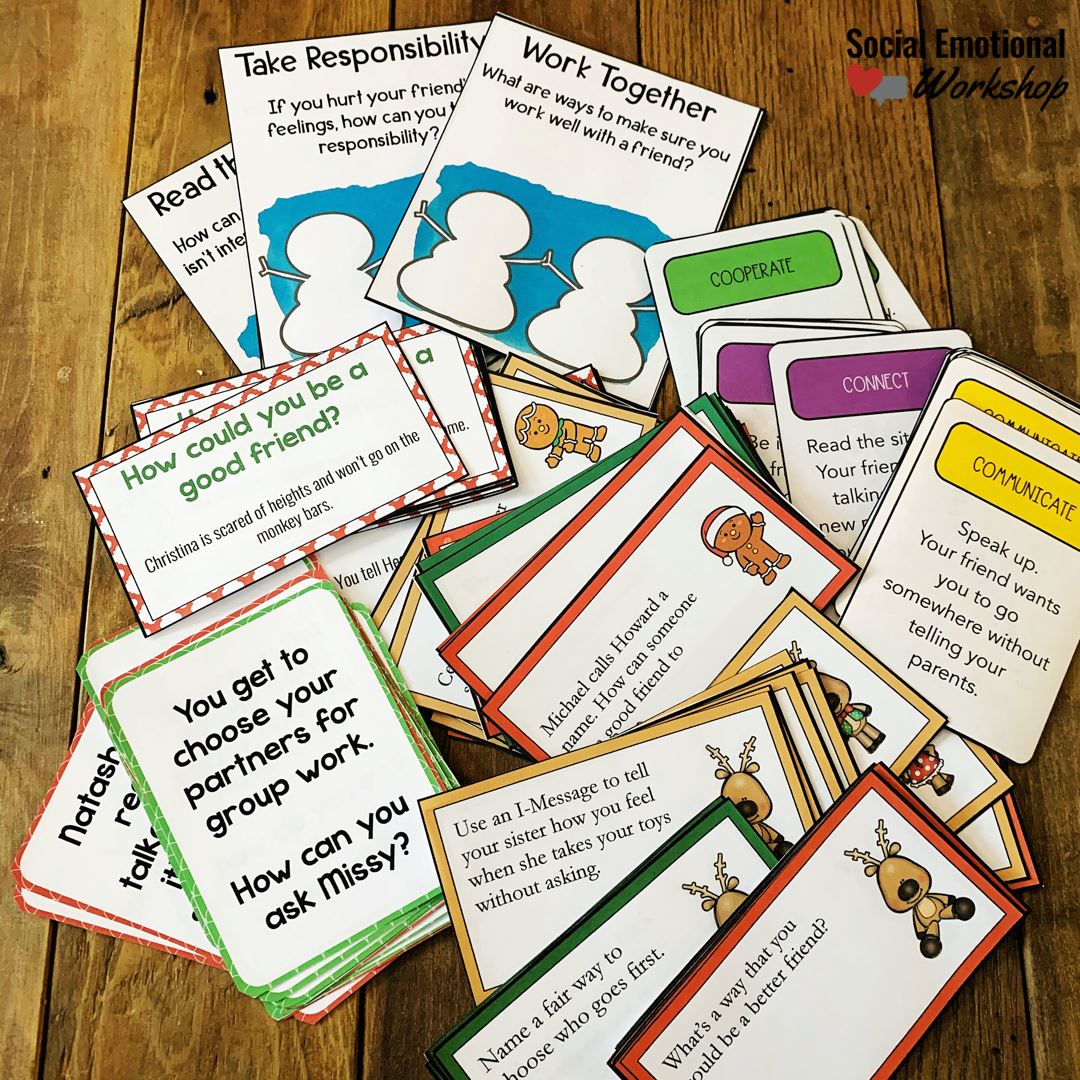 Friendship Activities Bundle for Winter and Christmas Media Social Emotional Workshop