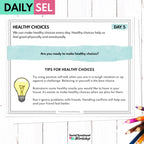 Healthy Choices Social Emotional Learning Activities - SEL for Distance Learning Media Social Emotional Workshop