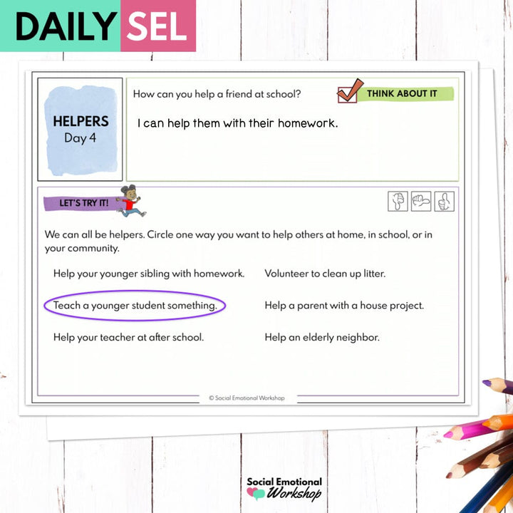 Helpers Social Emotional Learning Activities - SEL for Distance Learning Media Social Emotional Workshop