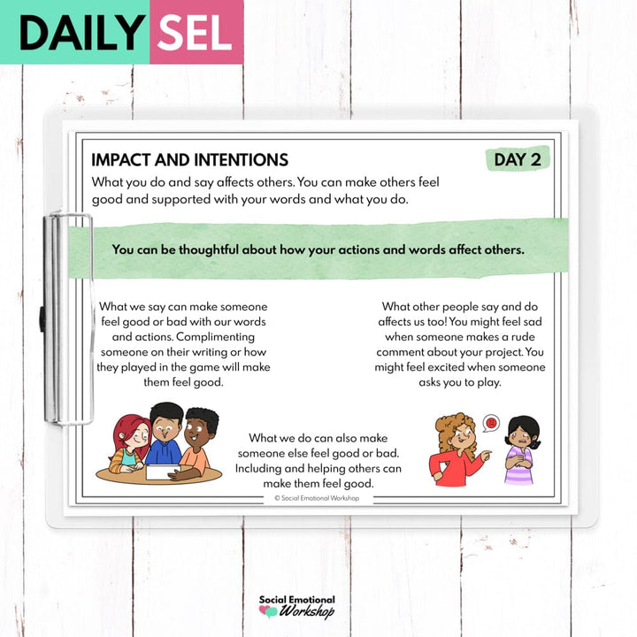 Impact and Intentions: Social Emotional Learning Activities - SEL for Distance Learning Media Social Emotional Workshop