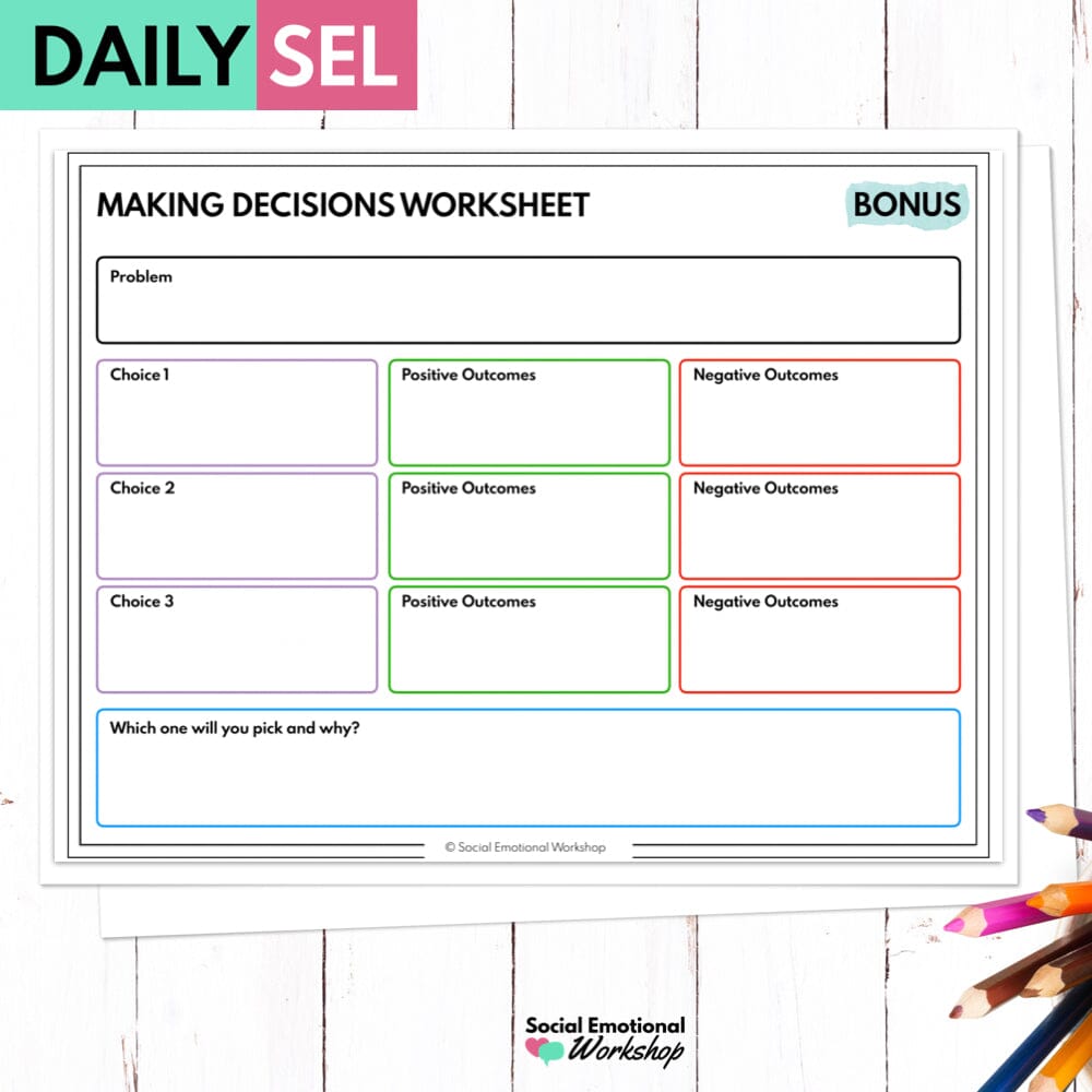 Making Decisions Social Emotional Learning Activities - SEL for Distance Learning Media Social Emotional Workshop