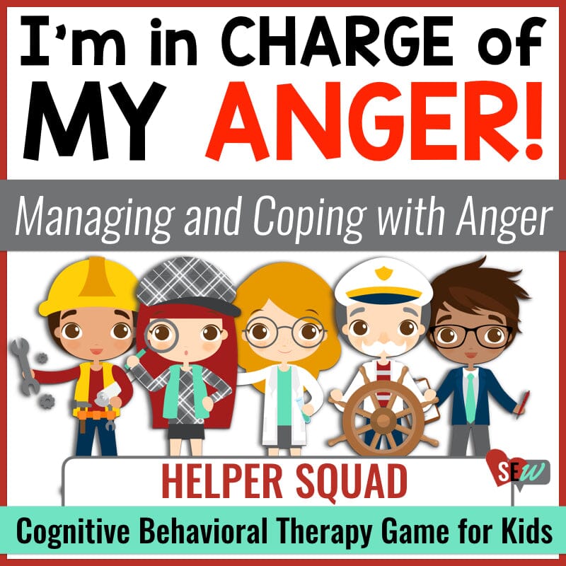 Managing Anger: Cognitive Therapy (CBT) School Counseling Game for Anger Media Social Emotional Workshop
