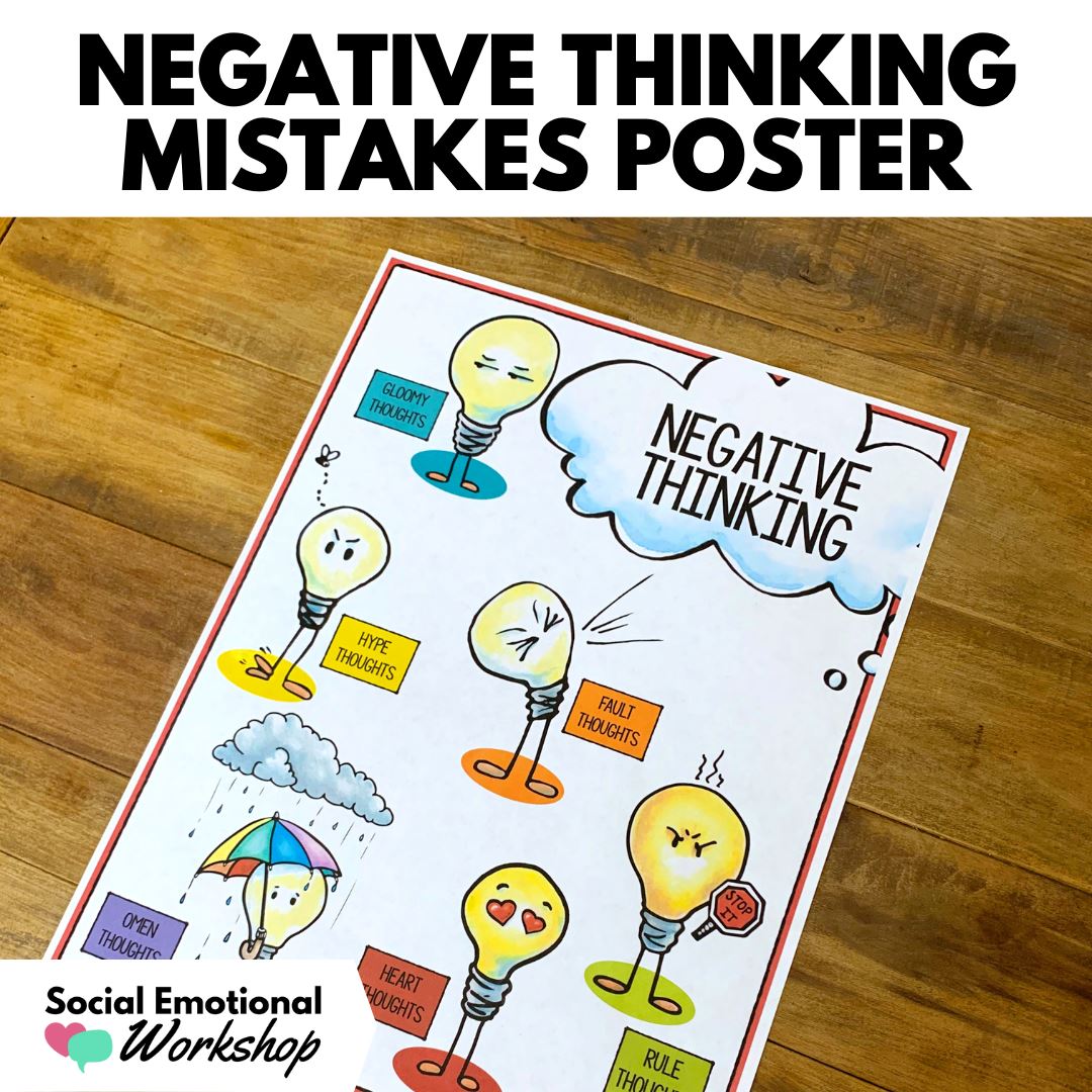 Negative Thinking Poster Media Social Emotional Workshop