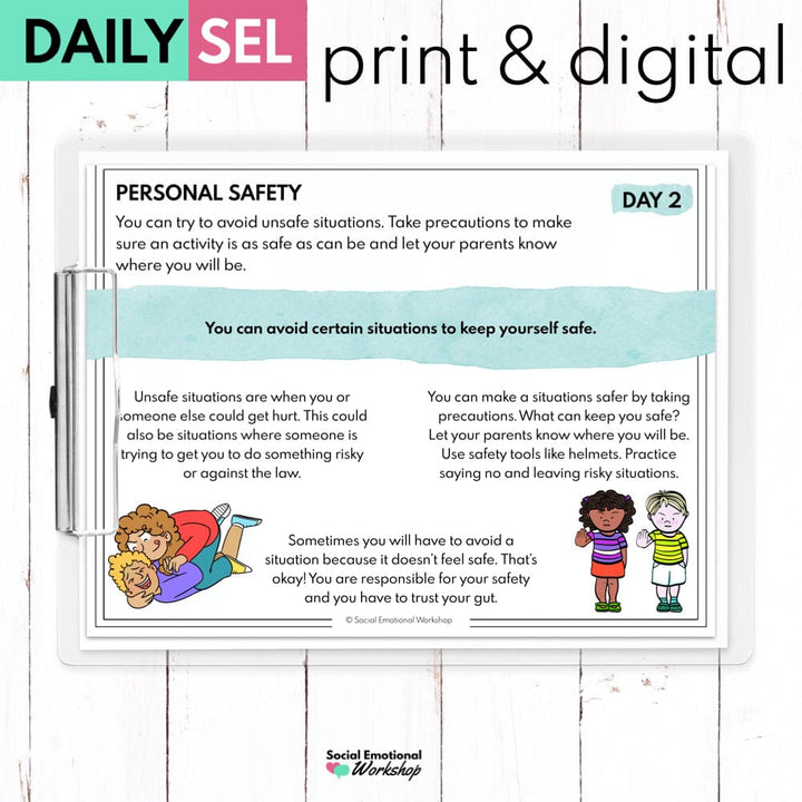 Personal Safety Social Emotional Learning Activities - SEL for Distance Learning Media Social Emotional Workshop