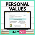 Personal Values Social Emotional Learning Activities - SEL for Distance Learning Media Social Emotional Workshop