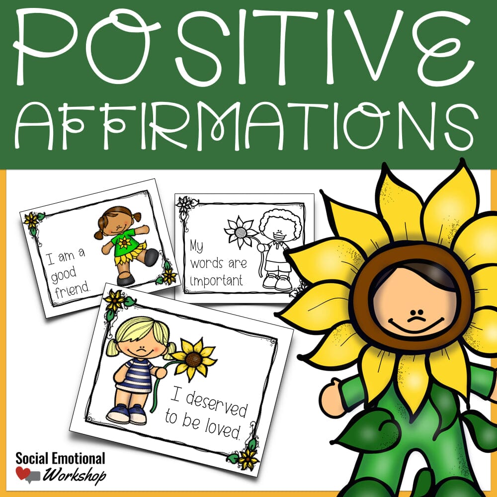 Positive Affirmation Cards for Positive Thinking and Healthy Self-Esteem Media Social Emotional Workshop